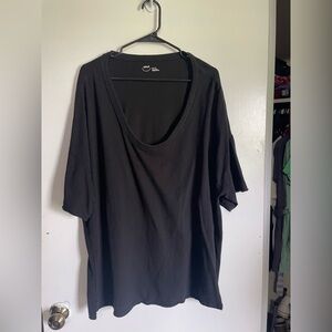 Aerie Black Short Sleeve Tee Classic Crew Neck